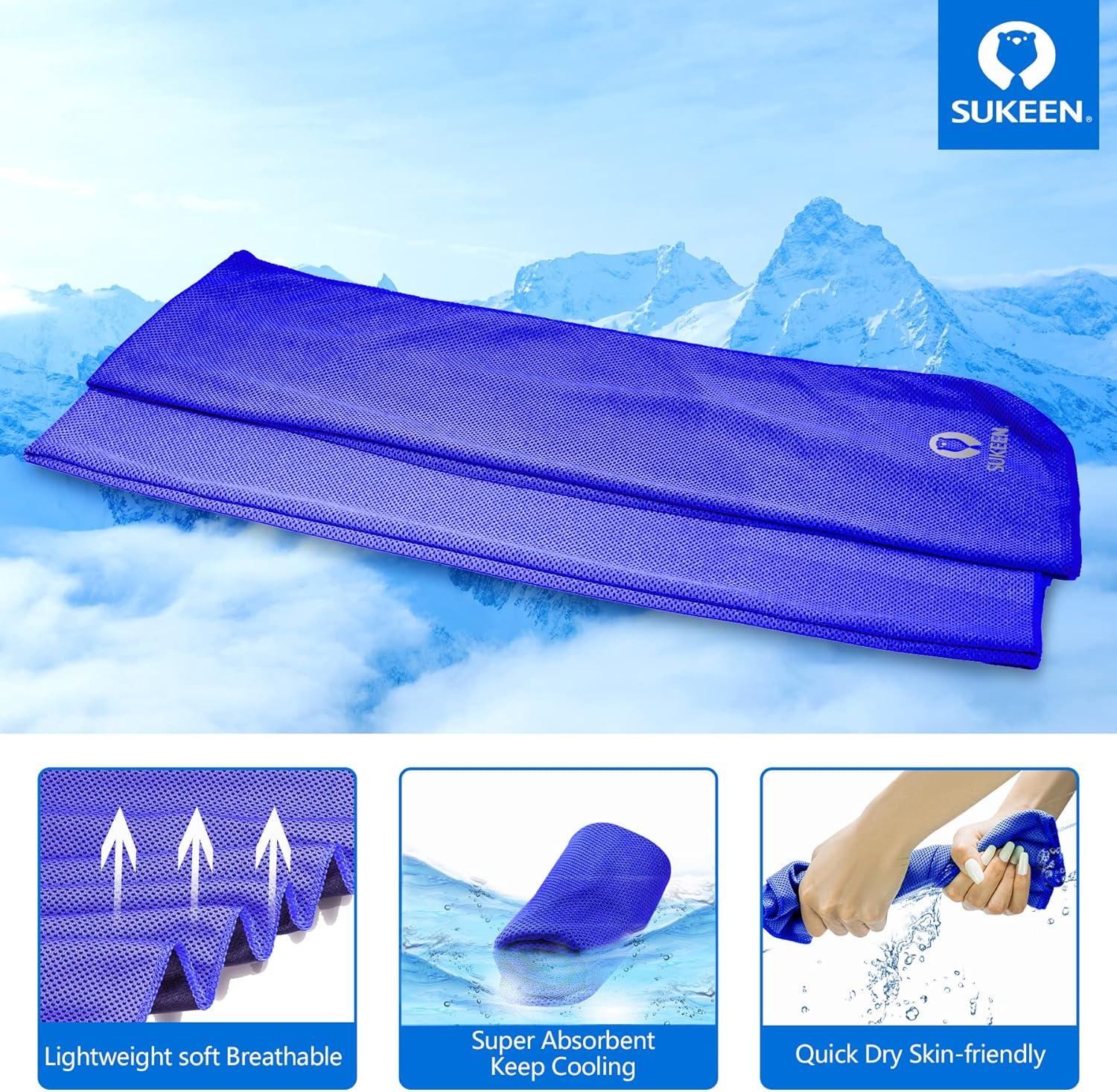 image4 Pack Cooling Towel 40quotx12quotIce TowelSoft Breathable Chilly TowelMicrofiber Towel for YogaSportRunningGymWorkoutCampingFitnessWorkout ampamp More Activities GreyGreenPinkLake BlueLight BlueLight GreyDark BlueDark Grey