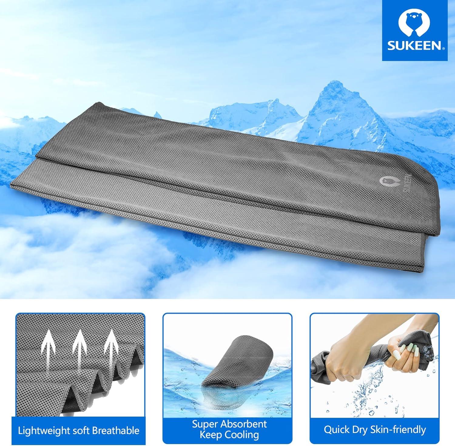 imageSukeen Cooling Towel 40quotx12quot Bulk Ice TowelSoft Breathable Chilly TowelMicrofiber Towel for YogaSportRunningGymWorkoutCampingFitnessWorkout ampamp More ActivitiesBlueBlackWhiteLake BlueLight PurpleGreenPurpleGreyPinkDark BlueWhiteLight Green