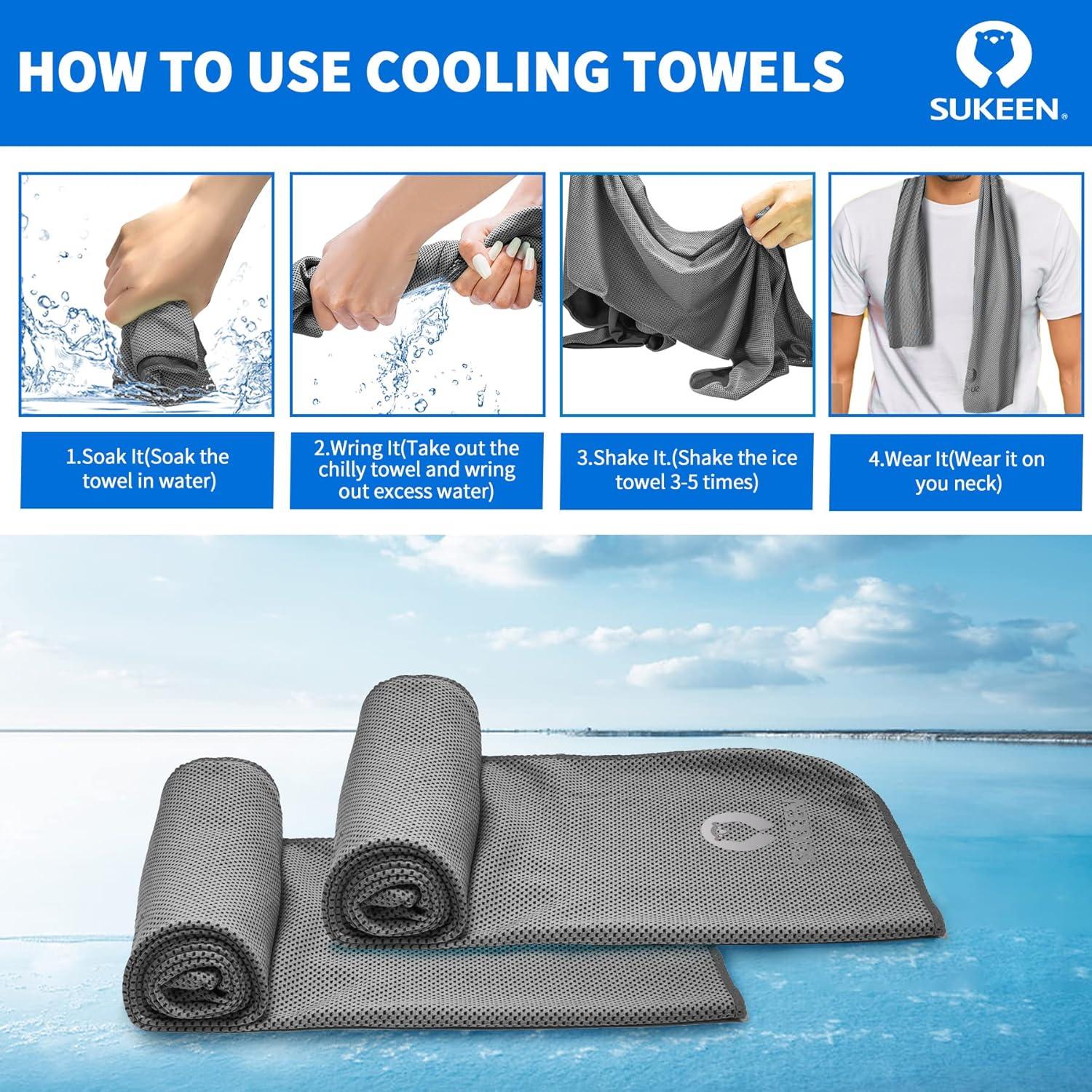imageSukeen Cooling Towel 40quotx12quot Bulk Ice TowelSoft Breathable Chilly TowelMicrofiber Towel for YogaSportRunningGymWorkoutCampingFitnessWorkout ampamp More ActivitiesBlueBlackWhiteLake BlueLight PurpleGreenPurpleGreyPinkDark BlueWhiteLight Green
