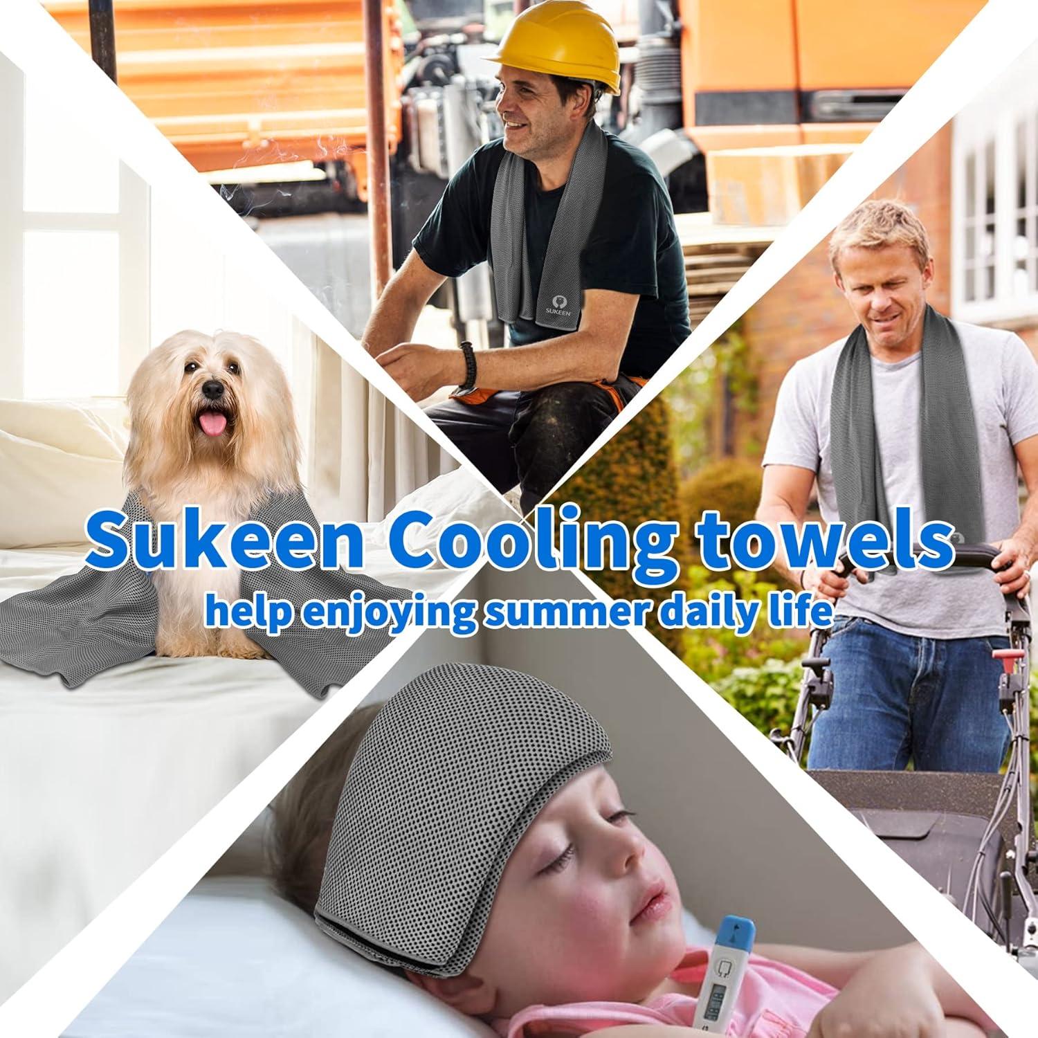 imageSukeen Cooling Towel 40quotx12quot Bulk Ice TowelSoft Breathable Chilly TowelMicrofiber Towel for YogaSportRunningGymWorkoutCampingFitnessWorkout ampamp More ActivitiesBlueBlackWhiteLake BlueLight PurpleGreenPurpleGreyPinkDark BlueWhiteLight Green