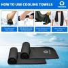 image4 Pack Cooling Towel 40quotx12quotIce TowelSoft Breathable Chilly TowelMicrofiber Towel for YogaSportRunningGymWorkoutCampingFitnessWorkout ampamp More Activities GreyGreenPinkLake BlueBlackBlackGreyGrey