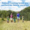 image4 Pack Cooling Towel 40quotx12quotIce TowelSoft Breathable Chilly TowelMicrofiber Towel for YogaSportRunningGymWorkoutCampingFitnessWorkout ampamp More Activities GreyGreenPinkLake BlueDark Blue