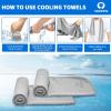 image4 Pack Cooling Towel 40quotx12quotIce TowelSoft Breathable Chilly TowelMicrofiber Towel for YogaSportRunningGymWorkoutCampingFitnessWorkout ampamp More Activities GreyGreenPinkLake BlueLight Grey