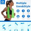 image4 Pack Cooling Towel 40quotx12quotIce TowelSoft Breathable Chilly TowelMicrofiber Towel for YogaSportRunningGymWorkoutCampingFitnessWorkout ampamp More Activities GreyGreenPinkLake BlueBlueGreenDark BlueDark Gray
