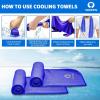 image4 Pack Cooling Towel 40quotx12quotIce TowelSoft Breathable Chilly TowelMicrofiber Towel for YogaSportRunningGymWorkoutCampingFitnessWorkout ampamp More Activities GreyGreenPinkLake BlueDark Blue