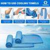 image4 Pack Cooling Towel 40quotx12quotIce TowelSoft Breathable Chilly TowelMicrofiber Towel for YogaSportRunningGymWorkoutCampingFitnessWorkout ampamp More Activities GreyGreenPinkLake BlueBlue