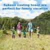 image4 Pack Cooling Towel 40quotx12quotIce TowelSoft Breathable Chilly TowelMicrofiber Towel for YogaSportRunningGymWorkoutCampingFitnessWorkout ampamp More Activities GreyGreenPinkLake BlueBlueLight GreyBlackDark Grey