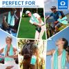 image4 Pack Cooling Towel 40quotx12quotIce TowelSoft Breathable Chilly TowelMicrofiber Towel for YogaSportRunningGymWorkoutCampingFitnessWorkout ampamp More Activities GreyGreenPinkLake BlueMacaron BlueMacaron Pink