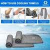 image4 Pack Cooling Towel 40quotx12quotIce TowelSoft Breathable Chilly TowelMicrofiber Towel for YogaSportRunningGymWorkoutCampingFitnessWorkout ampamp More Activities GreyGreenPinkLake BlueDark Grey