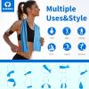 image4 Pack Cooling Towel 40quotx12quotIce TowelSoft Breathable Chilly TowelMicrofiber Towel for YogaSportRunningGymWorkoutCampingFitnessWorkout ampamp More Activities GreyGreenPinkLake BluePinkGreenBlueDark Grey