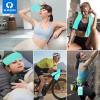 imageSukeen Cooling Towel 40quotx12quot Bulk Ice TowelSoft Breathable Chilly TowelMicrofiber Towel for YogaSportRunningGymWorkoutCampingFitnessWorkout ampamp More ActivitiesMacaron BlueMacaron PinkGreenPink