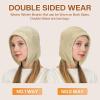 imageSukeen Kids Winter Beanie Hat Girls Boys Double Side Wear Warm Hat Antistatic Cold Weather Hat Fleece Skull Cap for OutdoorBeige