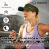 imageSukeen Sports Sun Visor Men Women Lightweight Packable Cooling Stretchy Visor Hat for Running Tennis GolfArmy Green