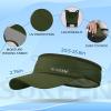 imageSukeen Sports Sun Visor Men Women Lightweight Packable Cooling Stretchy Visor Hat for Running Tennis GolfArmy Green