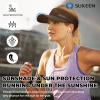 imageSukeen Sports Sun Visor Men Women Lightweight Packable Cooling Stretchy Visor Hat for Running Tennis GolfBlack