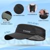 imageSukeen Sports Sun Visor Men Women Lightweight Packable Cooling Stretchy Visor Hat for Running Tennis GolfBlack