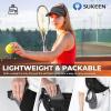 imageSukeen Sports Sun Visor Men Women Lightweight Packable Cooling Stretchy Visor Hat for Running Tennis GolfBlackGrey
