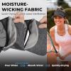 imageSukeen Sports Sun Visor Men Women Lightweight Packable Cooling Stretchy Visor Hat for Running Tennis GolfBlackGrey