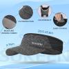 imageSukeen Sports Sun Visor Men Women Lightweight Packable Cooling Stretchy Visor Hat for Running Tennis GolfBlackGrey