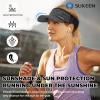 imageSukeen Sports Sun Visor Men Women Lightweight Packable Cooling Stretchy Visor Hat for Running Tennis GolfBlackGrey