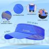 imageSukeen Sports Sun Visor Men Women Lightweight Packable Cooling Stretchy Visor Hat for Running Tennis GolfBlue