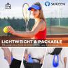 imageSukeen Sports Sun Visor Men Women Lightweight Packable Cooling Stretchy Visor Hat for Running Tennis GolfBlue