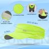 imageSukeen Sports Sun Visor Men Women Lightweight Packable Cooling Stretchy Visor Hat for Running Tennis GolfFluorescent Yellow
