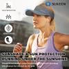 imageSukeen Sports Sun Visor Men Women Lightweight Packable Cooling Stretchy Visor Hat for Running Tennis GolfGrey
