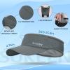 imageSukeen Sports Sun Visor Men Women Lightweight Packable Cooling Stretchy Visor Hat for Running Tennis GolfGrey
