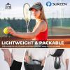 imageSukeen Sports Sun Visor Men Women Lightweight Packable Cooling Stretchy Visor Hat for Running Tennis GolfGrey