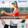 imageSukeen Sports Sun Visor Men Women Lightweight Packable Cooling Stretchy Visor Hat for Running Tennis GolfLake Blue