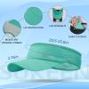 imageSukeen Sports Sun Visor Men Women Lightweight Packable Cooling Stretchy Visor Hat for Running Tennis GolfLake Blue