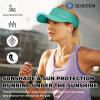 imageSukeen Sports Sun Visor Men Women Lightweight Packable Cooling Stretchy Visor Hat for Running Tennis GolfLake Blue