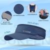 imageSukeen Sports Sun Visor Men Women Lightweight Packable Cooling Stretchy Visor Hat for Running Tennis GolfNavy Blue