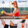 imageSukeen Sports Sun Visor Men Women Lightweight Packable Cooling Stretchy Visor Hat for Running Tennis GolfOrange