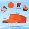 imageSukeen Sports Sun Visor Men Women Lightweight Packable Cooling Stretchy Visor Hat for Running Tennis GolfOrange