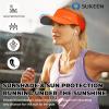 imageSukeen Sports Sun Visor Men Women Lightweight Packable Cooling Stretchy Visor Hat for Running Tennis GolfOrange