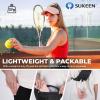 imageSukeen Sports Sun Visor Men Women Lightweight Packable Cooling Stretchy Visor Hat for Running Tennis GolfPink