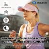 imageSukeen Sports Sun Visor Men Women Lightweight Packable Cooling Stretchy Visor Hat for Running Tennis GolfPink