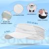 imageSukeen Sports Sun Visor Men Women Lightweight Packable Cooling Stretchy Visor Hat for Running Tennis GolfWhite