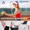 imageSukeen Sports Sun Visor Men Women Lightweight Packable Cooling Stretchy Visor Hat for Running Tennis GolfWhite