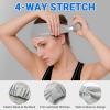 imageSukeen Workout Headbands for Women Moisture Wicking Sweat Band Headbands Non Slip Elastic Sweatbands Sports Headband for Yoga Running Gym FitnessBlackGrayRed