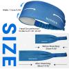imageSukeen Workout Headbands for Women Moisture Wicking Sweat Band Headbands Non Slip Elastic Sweatbands Sports Headband for Yoga Running Gym FitnessDark GrayBlueRed
