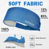 imageSukeen Workout Headbands for Women Moisture Wicking Sweat Band Headbands Non Slip Elastic Sweatbands Sports Headband for Yoga Running Gym FitnessDark GrayBlueRed