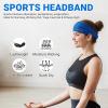 imageSukeen Workout Headbands for Women Moisture Wicking Sweat Band Headbands Non Slip Elastic Sweatbands Sports Headband for Yoga Running Gym FitnessDark GrayBlueRed