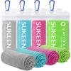 image4 Pack Cooling Towel 40quotx12quotIce TowelSoft Breathable Chilly TowelMicrofiber Towel for YogaSportRunningGymWorkoutCampingFitnessWorkout ampamp More Activities GreyGreenPinkLake BlueGreyGreenPinkLake Blue