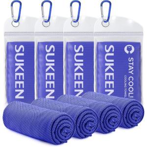 image4 Pack Cooling Towel 40quotx12quotIce TowelSoft Breathable Chilly TowelMicrofiber Towel for YogaSportRunningGymWorkoutCampingFitnessWorkout ampamp More Activities GreyGreenPinkLake BlueDark Blue