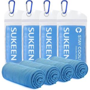 image4 Pack Cooling Towel 40quotx12quotIce TowelSoft Breathable Chilly TowelMicrofiber Towel for YogaSportRunningGymWorkoutCampingFitnessWorkout ampamp More Activities GreyGreenPinkLake BlueBlue