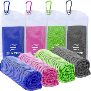 image4 Pack Cooling Towel 40quotx12quotIce TowelSoft Breathable Chilly TowelMicrofiber Towel for YogaSportRunningGymWorkoutCampingFitnessWorkout ampamp More Activities GreyGreenPinkLake BluePinkGreenDark BlueDark Grey