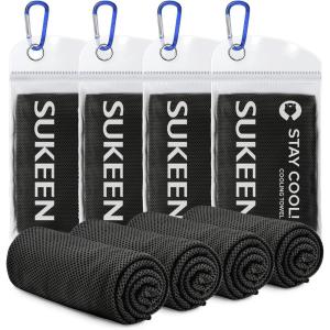 image4 Pack Cooling Towel 40quotx12quotIce TowelSoft Breathable Chilly TowelMicrofiber Towel for YogaSportRunningGymWorkoutCampingFitnessWorkout ampamp More Activities GreyGreenPinkLake BlueBlack